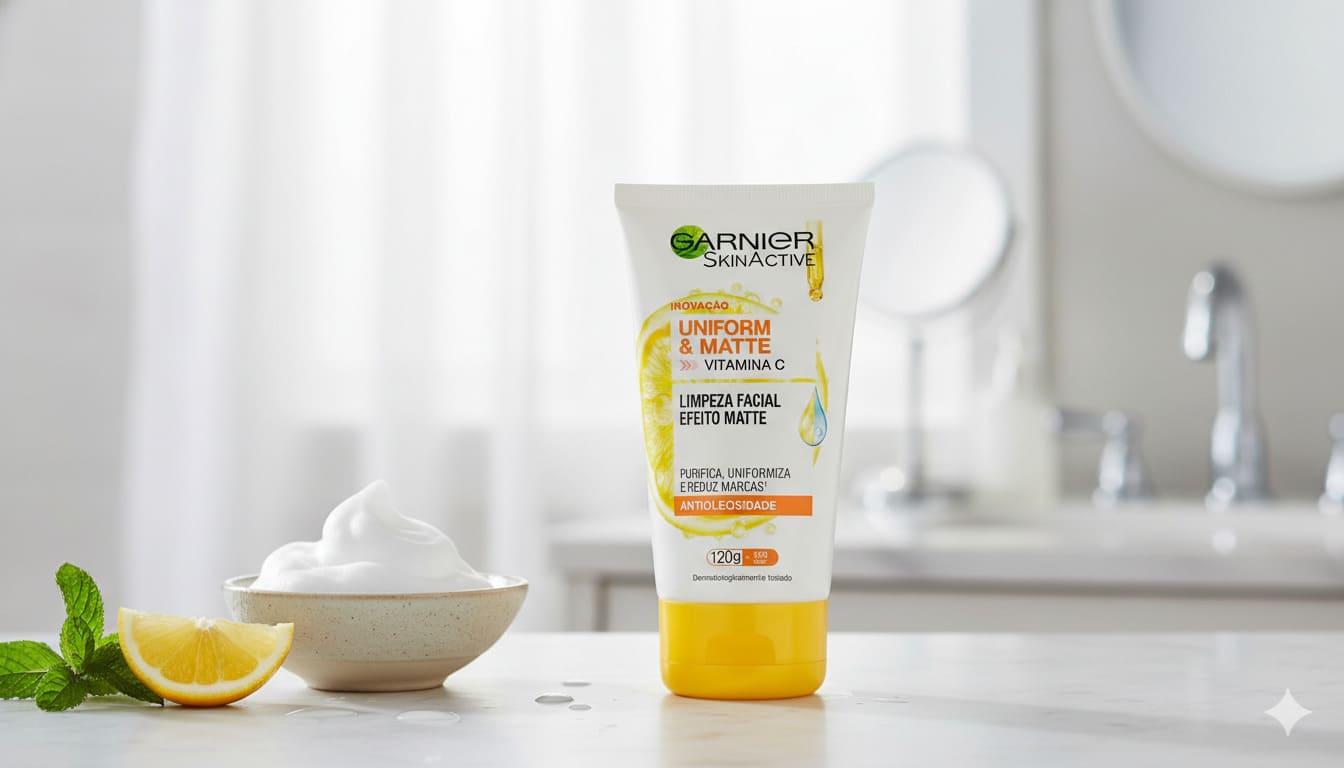 Sabonete Limpeza Facial Garnier Uniform & Matte Vitamina C