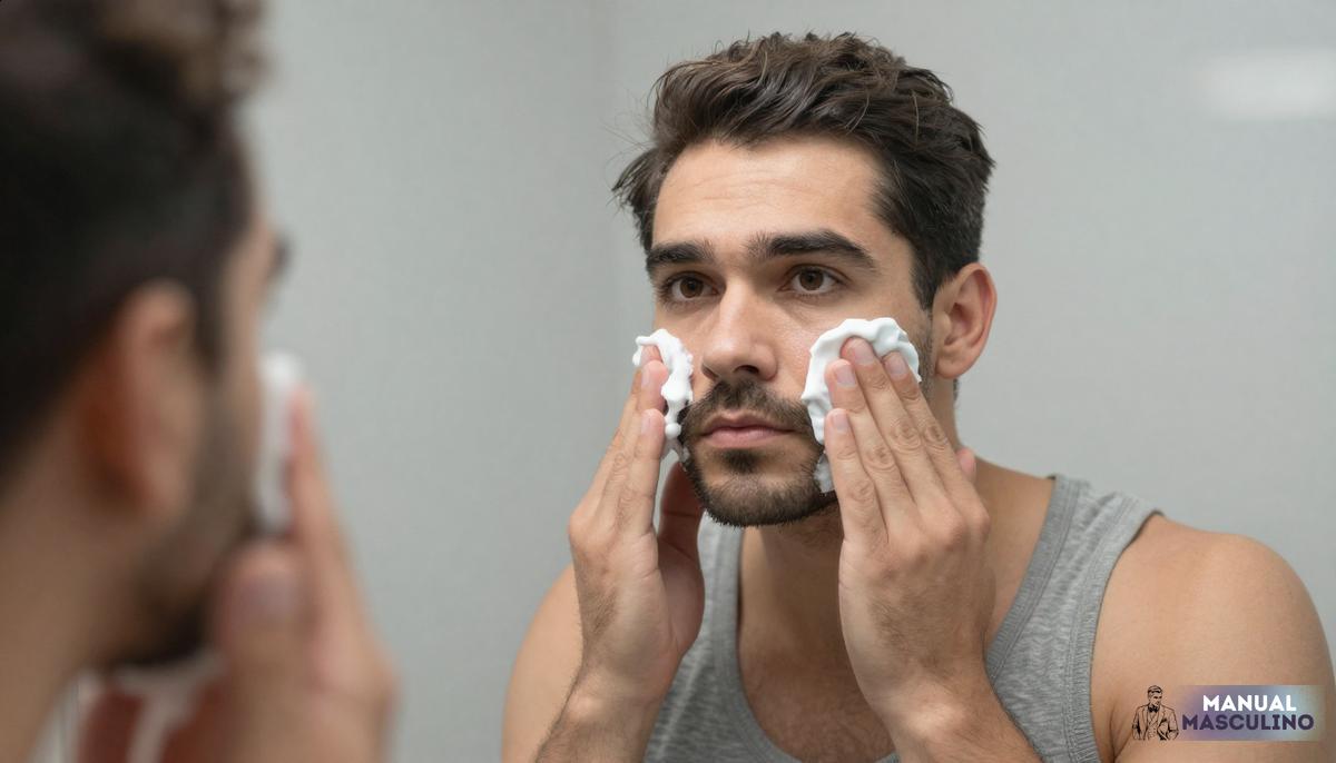 Rotina básica diária de higiene para homens (manhã e noite)