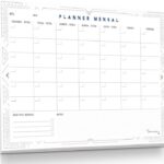 Bloco Planner Mensal Art Déco A4: Organização em 2026