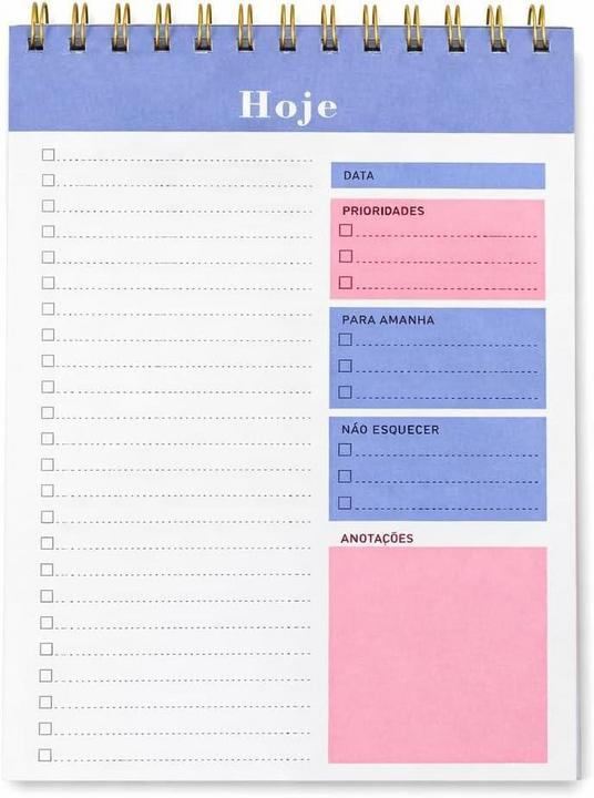 Planner Diário Vertical Não Datado Com Checklist: Organização e Produtividade em 2026