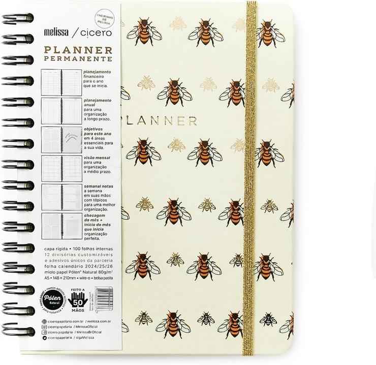 Planner Permanente Wire-O 2026: Organização e Estilo para Seu Ano